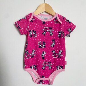 Disney Baby Minnie & Mickey Mouse Bodysuit Pink 12m